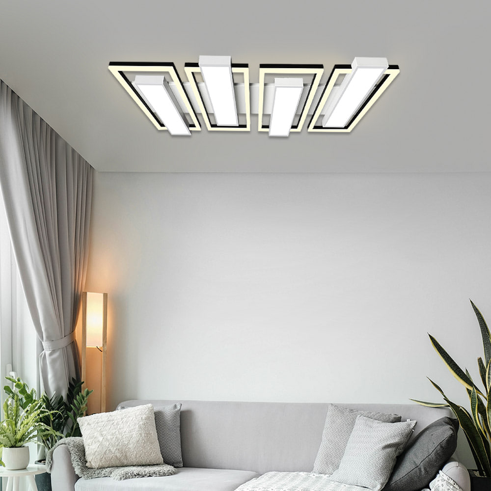 LED 듀오 거실등 150W  200W 주광색+전구색 혼합 천장등 인테리어 홈 조명