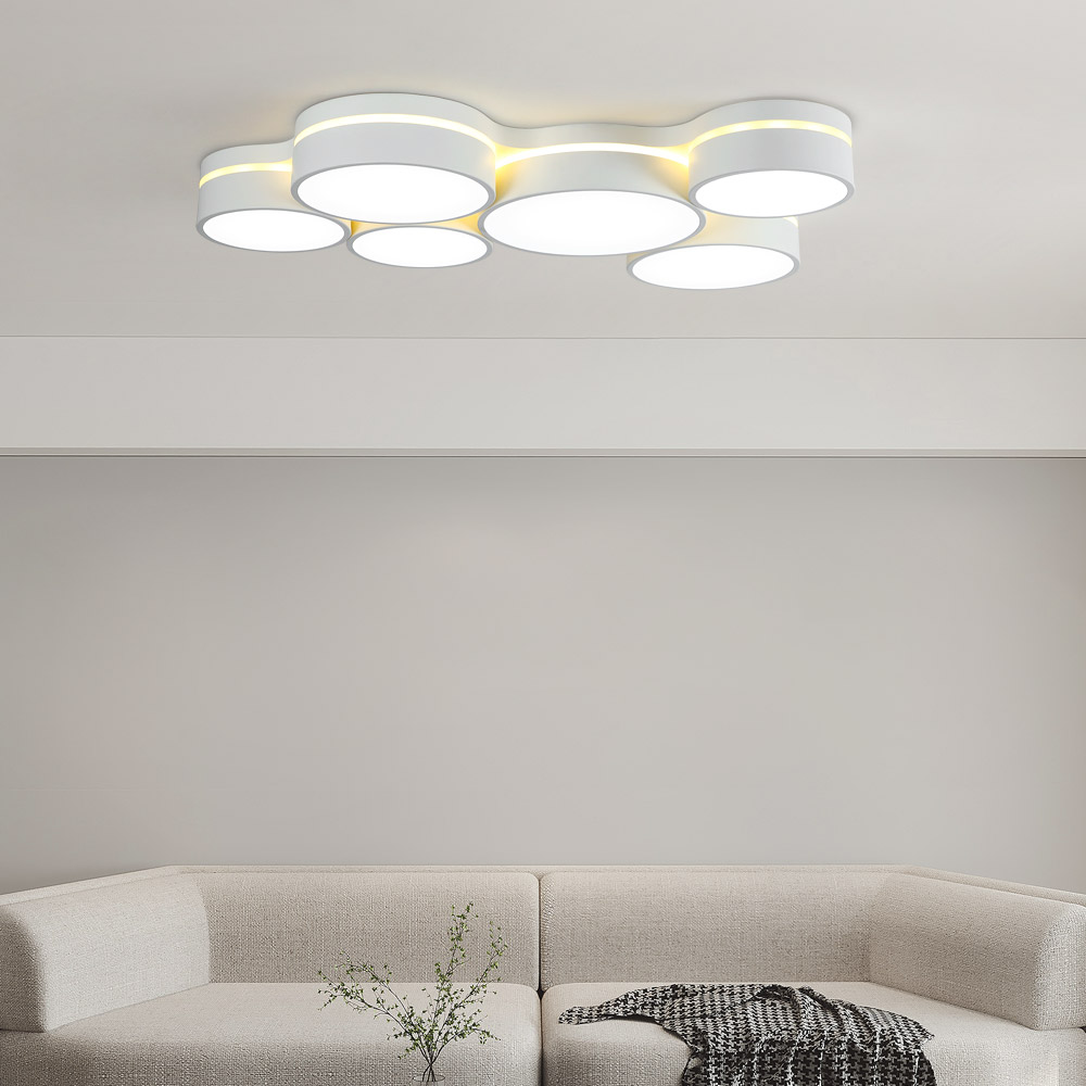 LED 에버 6등 거실등 130W 혼합색 천장등 인테리어 홈 조명